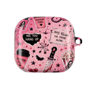 Horror Movie Pink Pattern AirPods Case 4