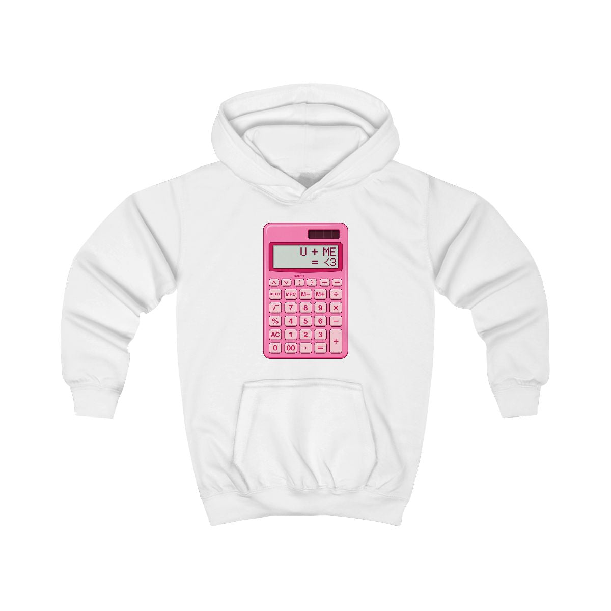 Pink Love Calculator Kids Hoodie
