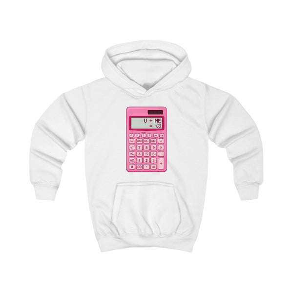 Pink Love Calculator - Olivia Rodrigo Kids Hoodie White Front