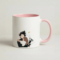 Edward And Kim -Scissorhands Coffee Pink Mug