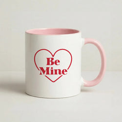 Be Mine Stripey Coffee Pink Mug