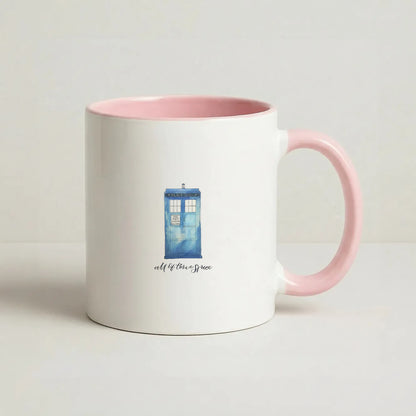 All of Time and Space Coffee Pink Mug