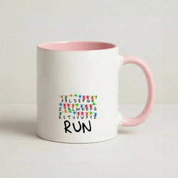 Run Coffee Pink Mug