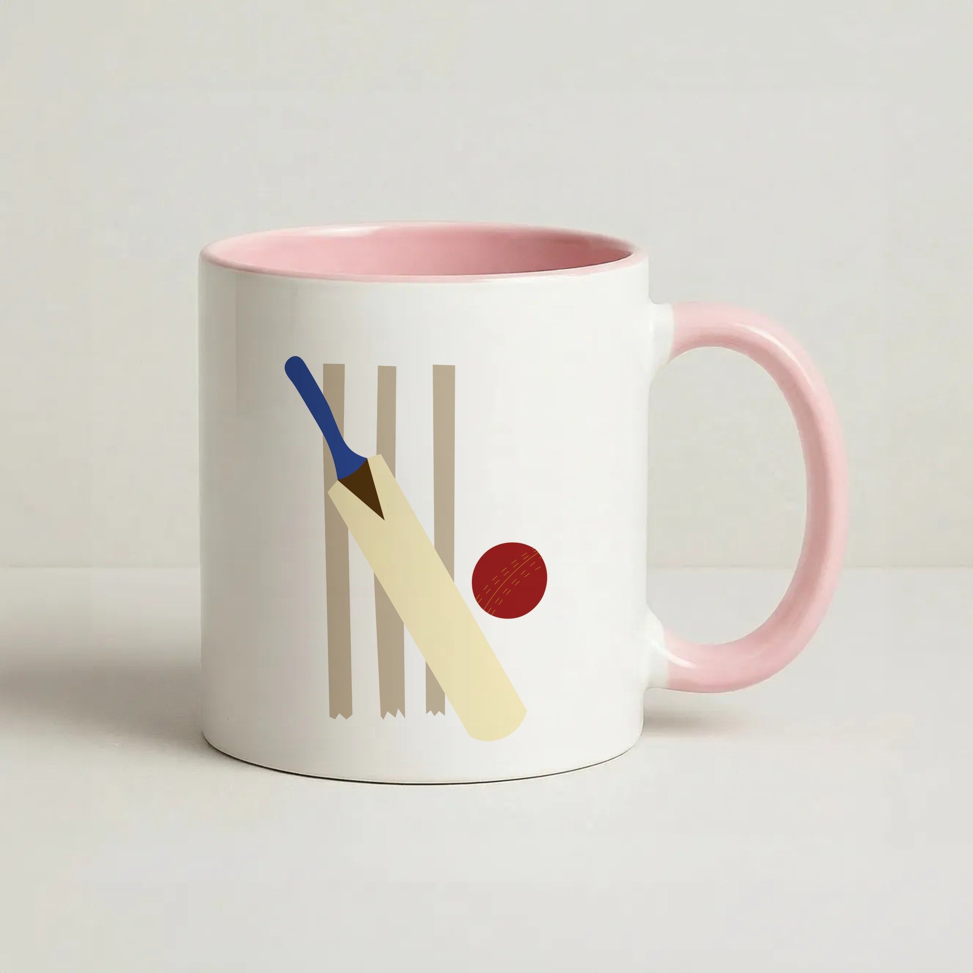 Wickets - Cricket Coffee Pink Mug