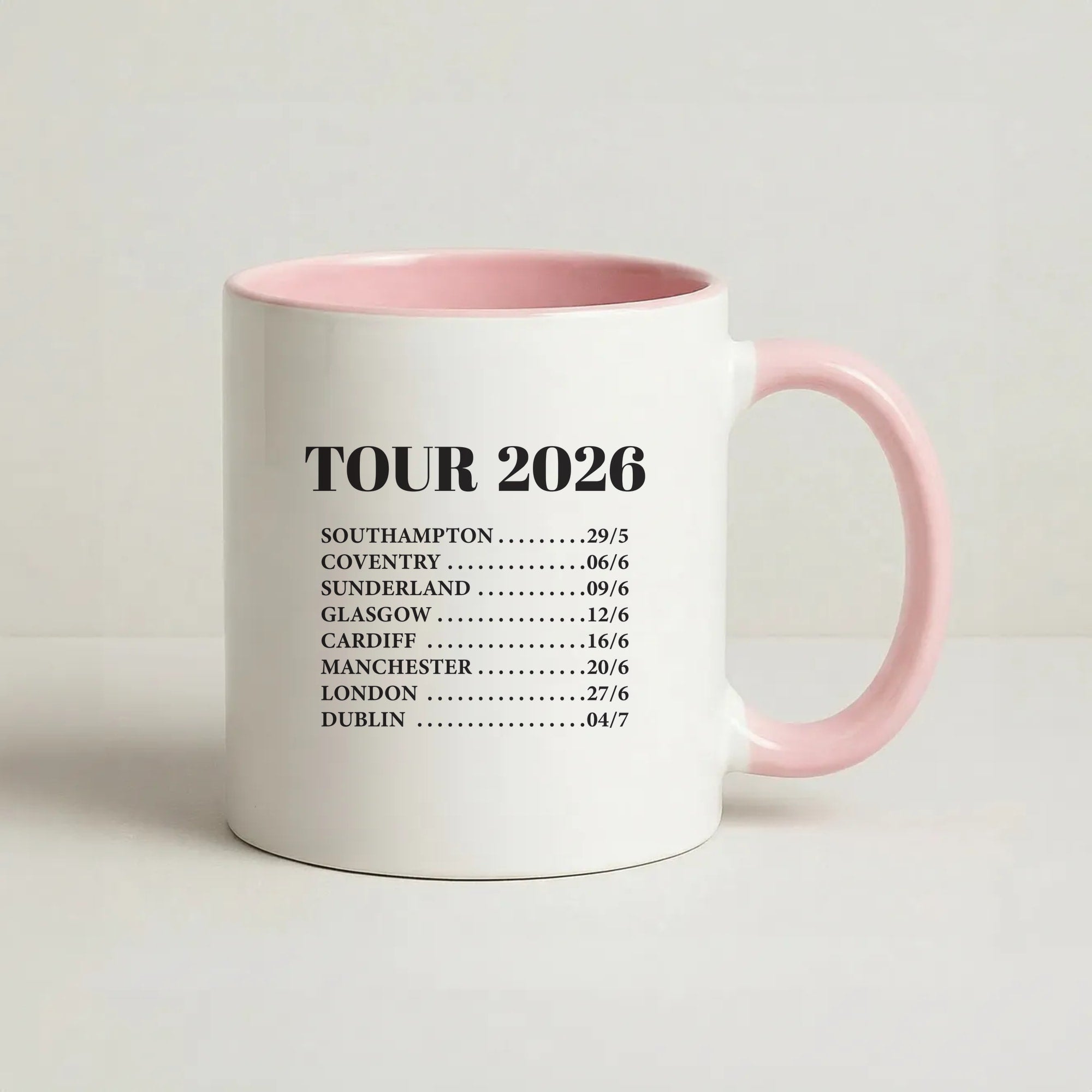Band Tour 2026 Coffee Pink Mug