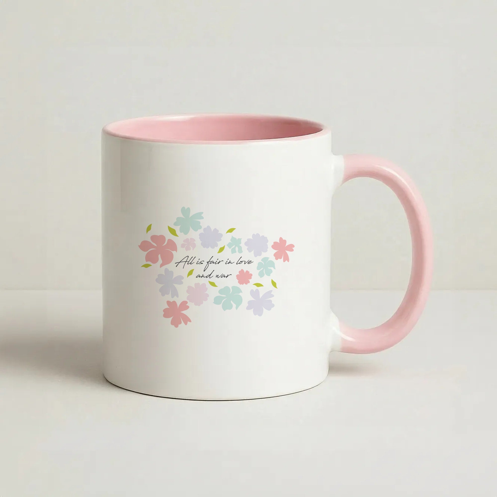 All Is Fair In Love And War Coffee Pink Mug