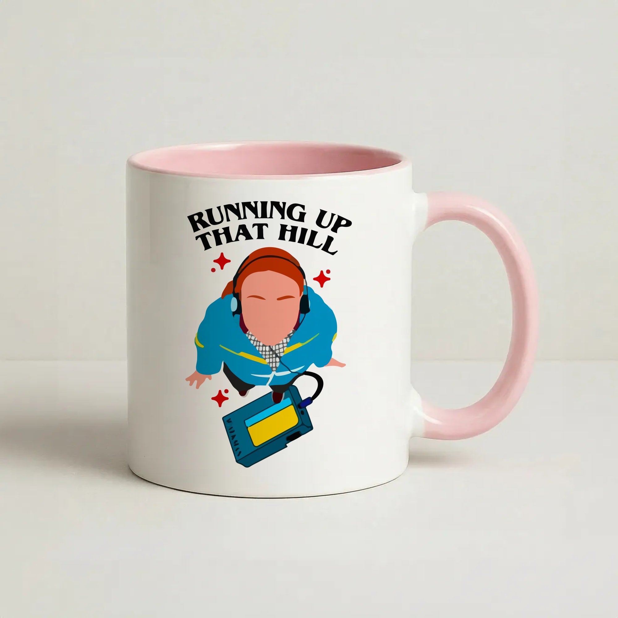 Running Up That Hill Coffee Pink Mug