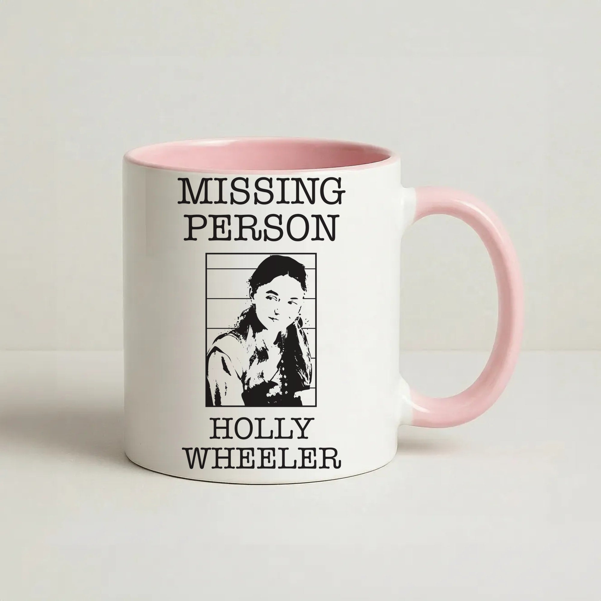 Missing Person Holly Coffee Pink Mug