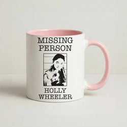 Missing Person Holly Coffee Pink Mug