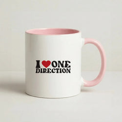 I Love Direction Coffee Pink Mug
