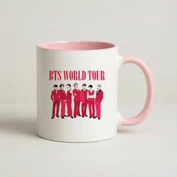 K-Pop Band World Tour 2026 Coffee Pink Mug