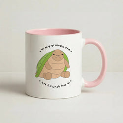 Grumpy Era Turtle Coffee Pink Mug