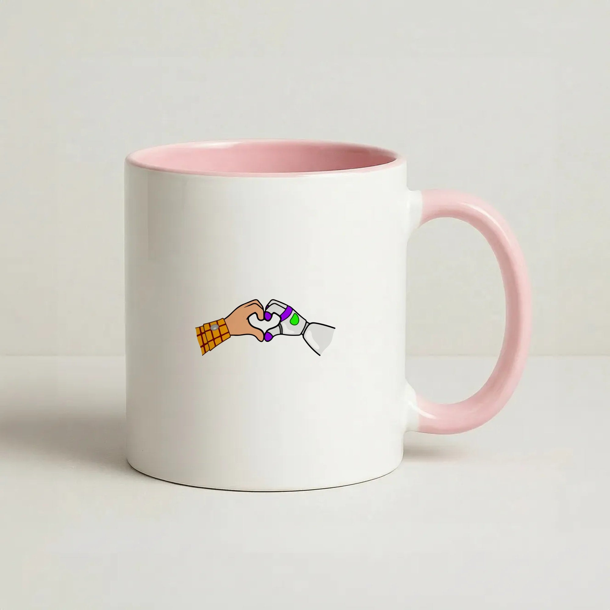 Woody And Buzz Love Coffee Pink Mug