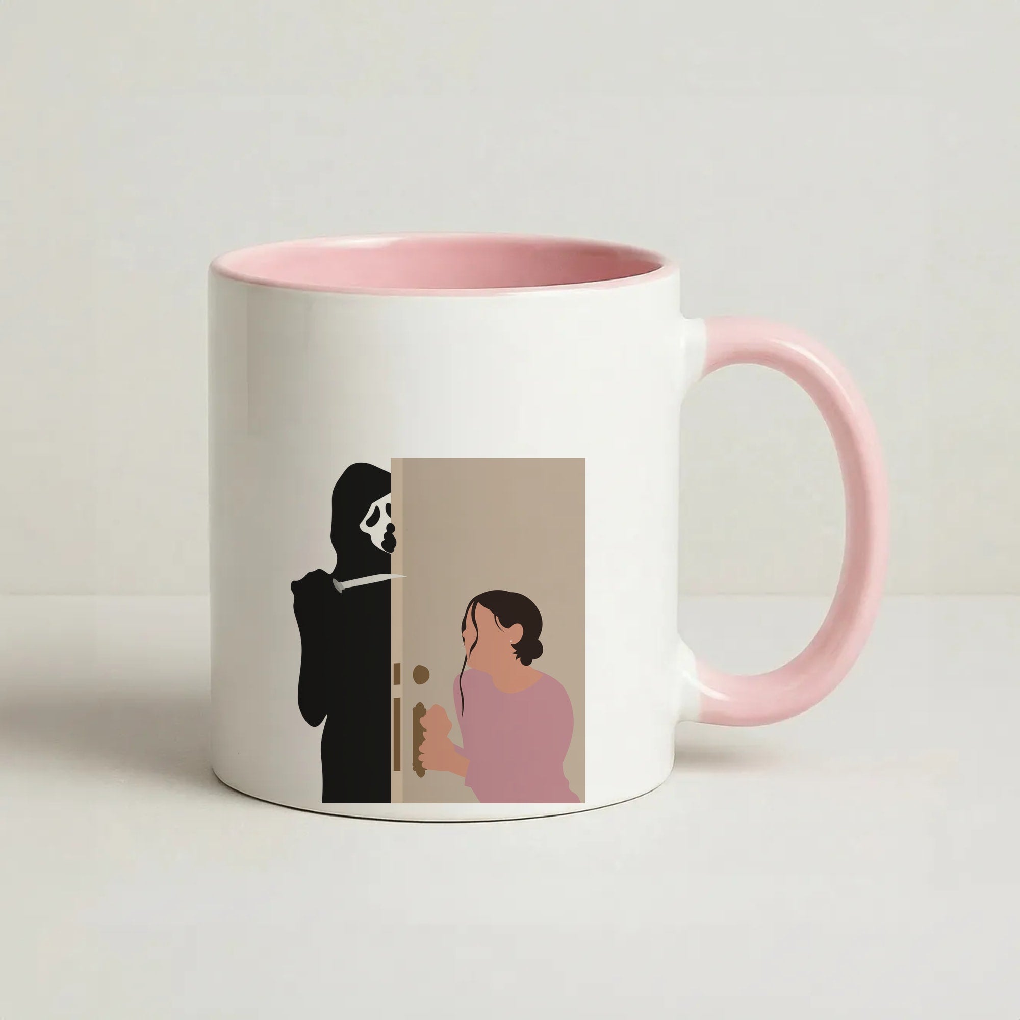 Tara And Ghostface - Scream Coffee Pink Mug