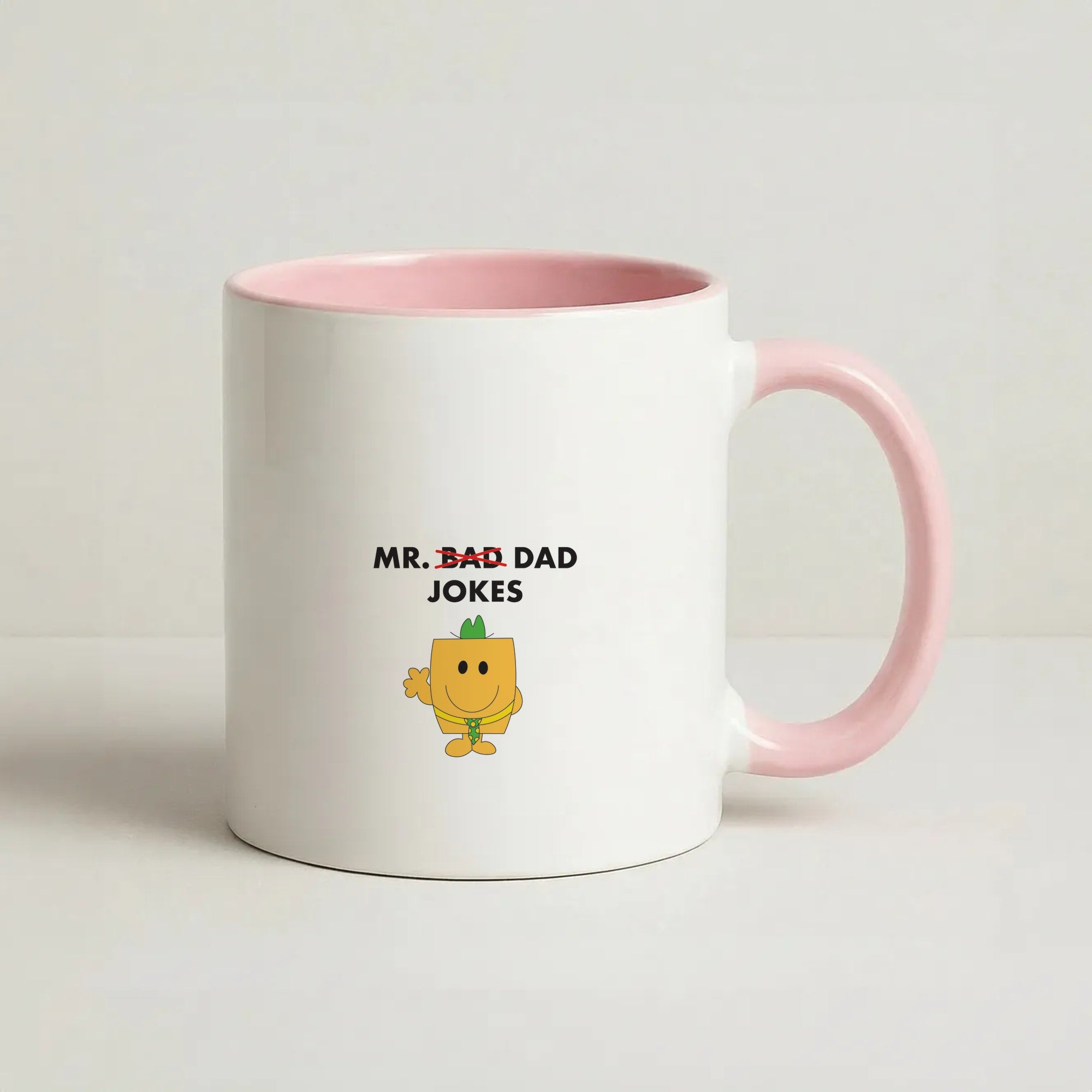 Mr Dad Jokes - Personalised Father's Day Coffee Pink Mug