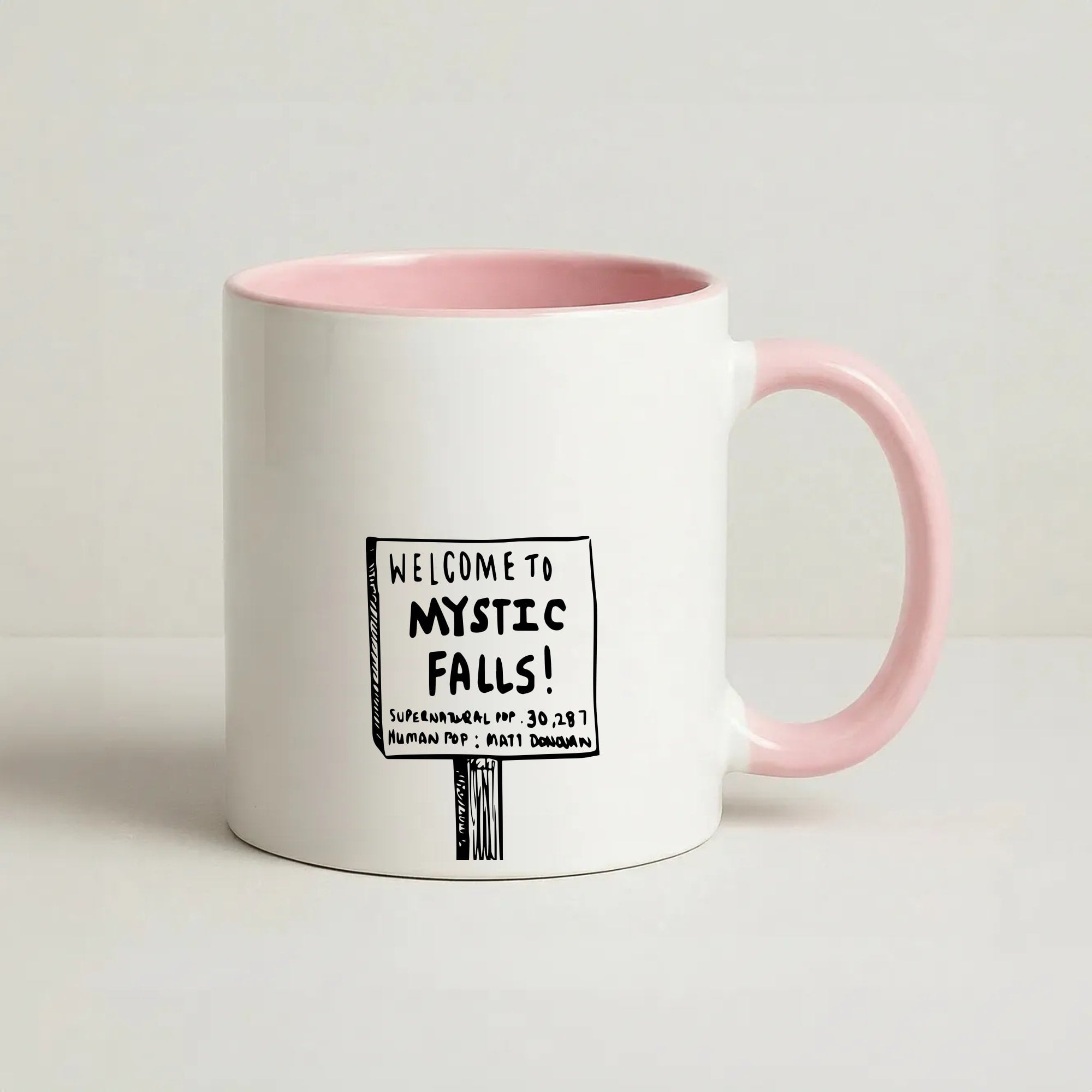 Welcome to Mystic Falls - VD Coffee Pink Mug