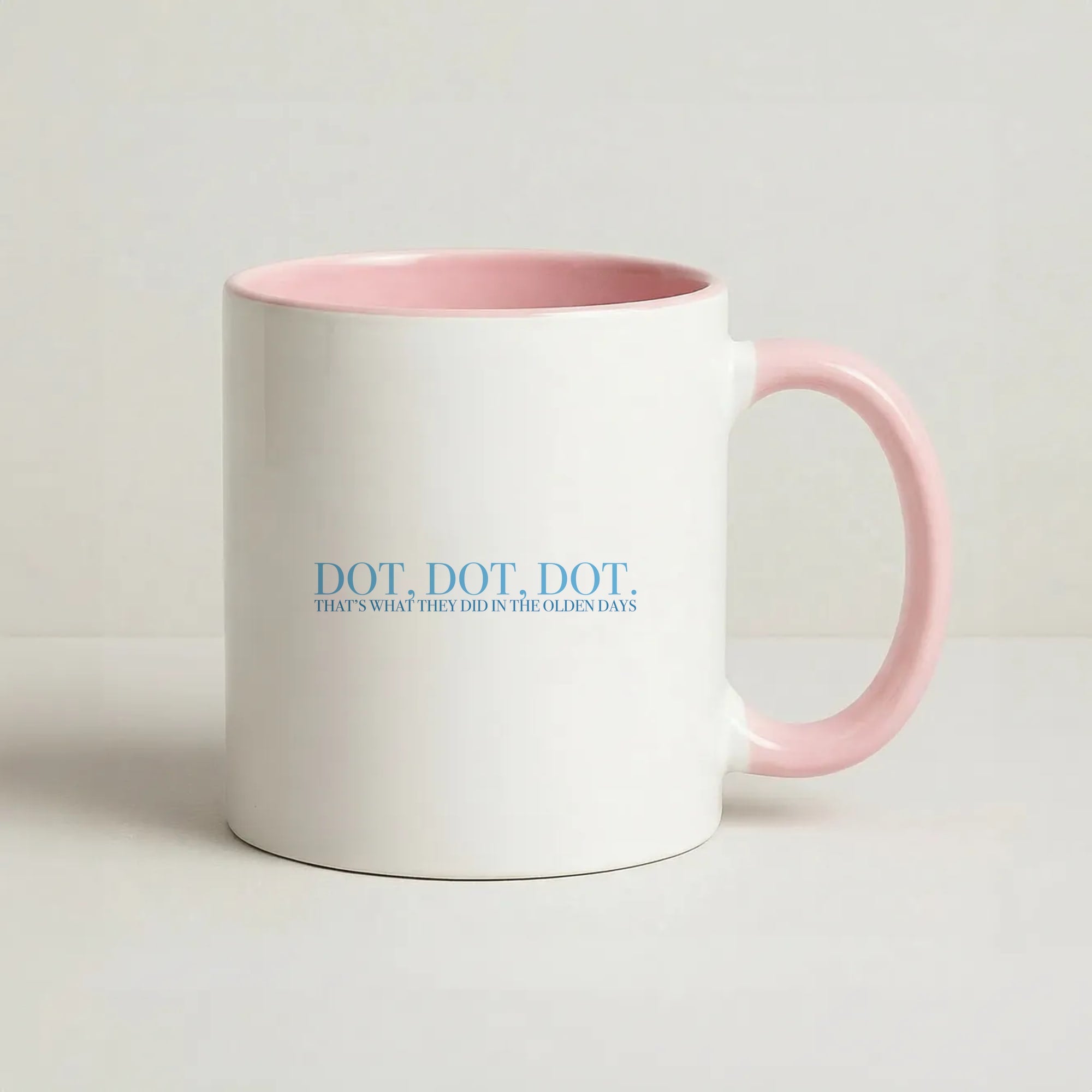 Dot, Dot, Dot Coffee Pink Mug