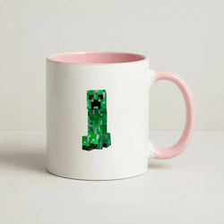 Mining Creeper Coffee Pink Mug