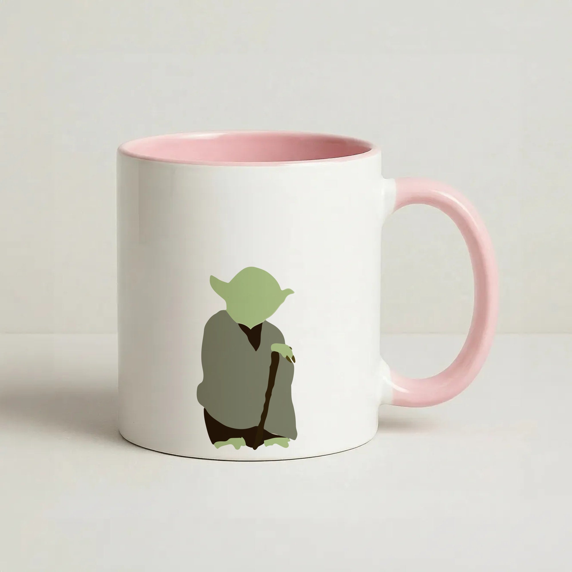 Yoda Faceless Coffee Pink Mug
