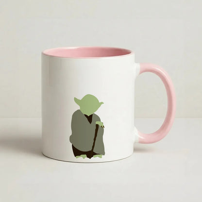 Yoda Faceless Coffee Pink Mug