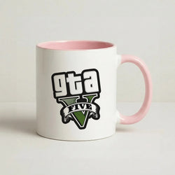 Green Five - Video Game Coffee Pink Mug
