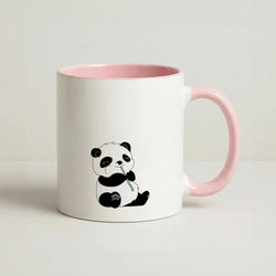 Vegan Panda Coffee Pink Mug