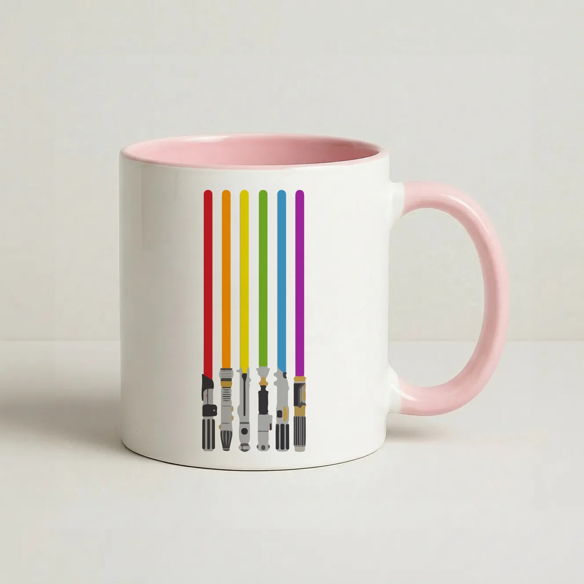 Lightsabers Coffee Pink Mug
