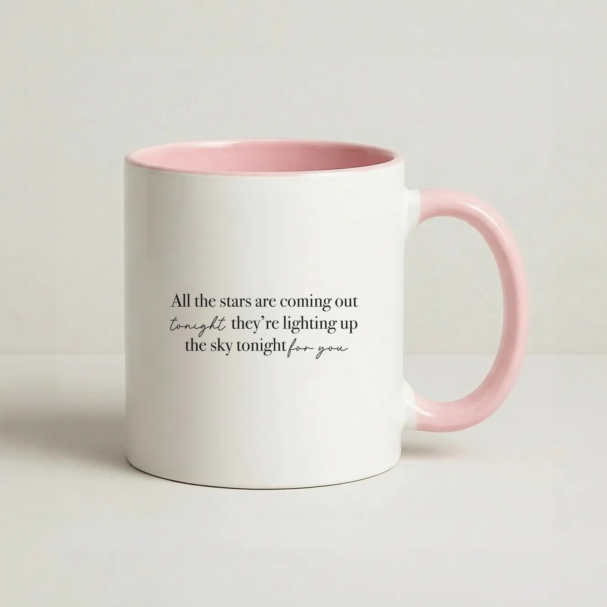 Lighting Up The Sky Tonight Coffee Pink Mug