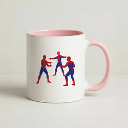 Spider Hero Pointing Meme Coffee Pink Mug