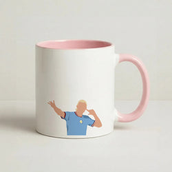 Haaland - Football Coffee Pink Mug