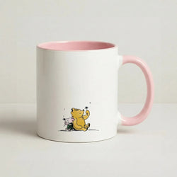 Winnie & Pig Coffee Pink Mug