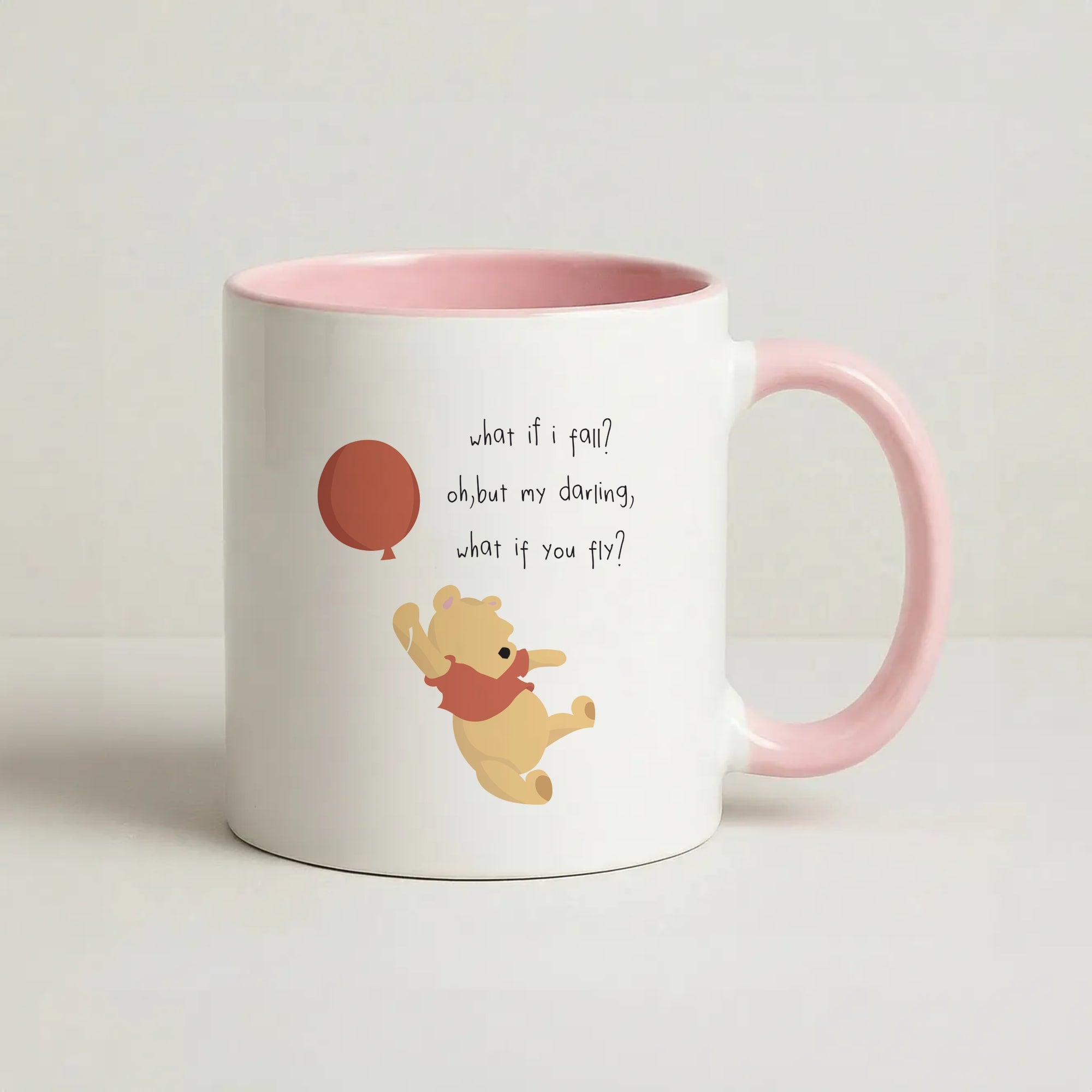 What If I Fail - Winnie Coffee Pink Mug
