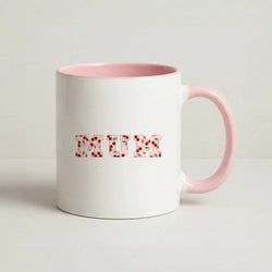 Floral Varsity Mum Coffee Pink Mug
