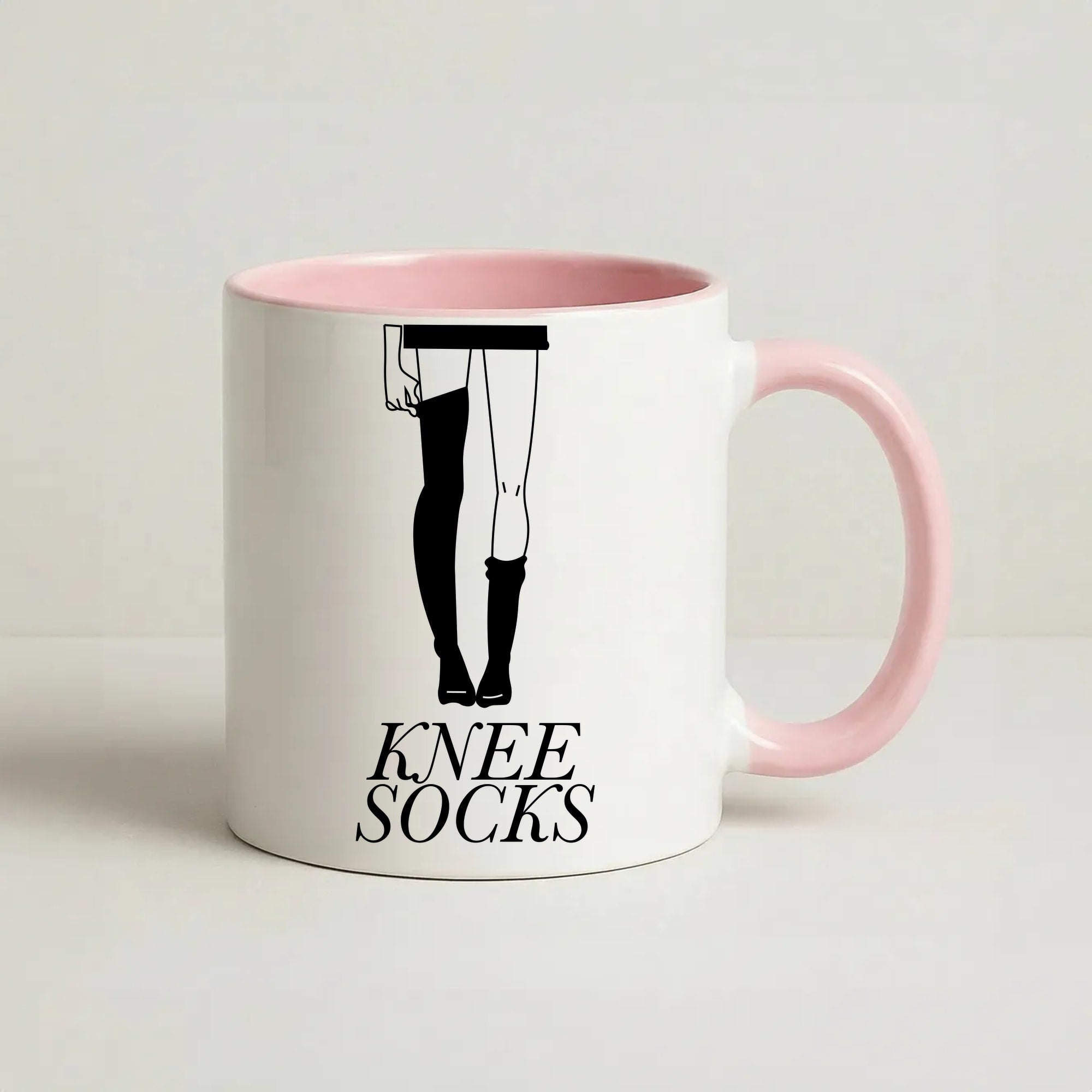 Knee Socks Coffee Pink Mug