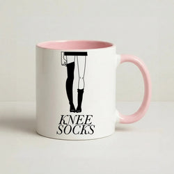 Knee Socks Coffee Pink Mug