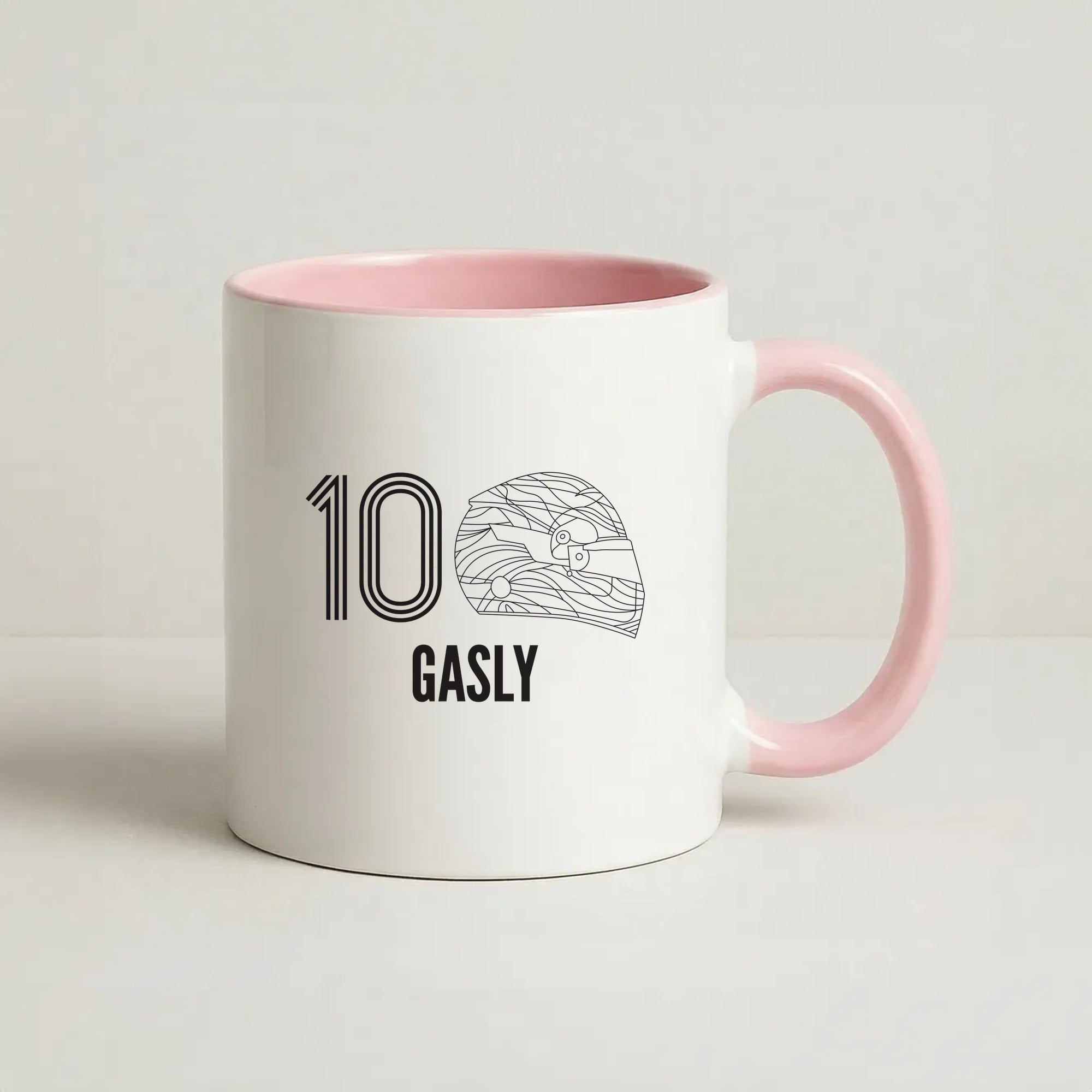Gasly Helmet 2026 Coffee Pink Mug