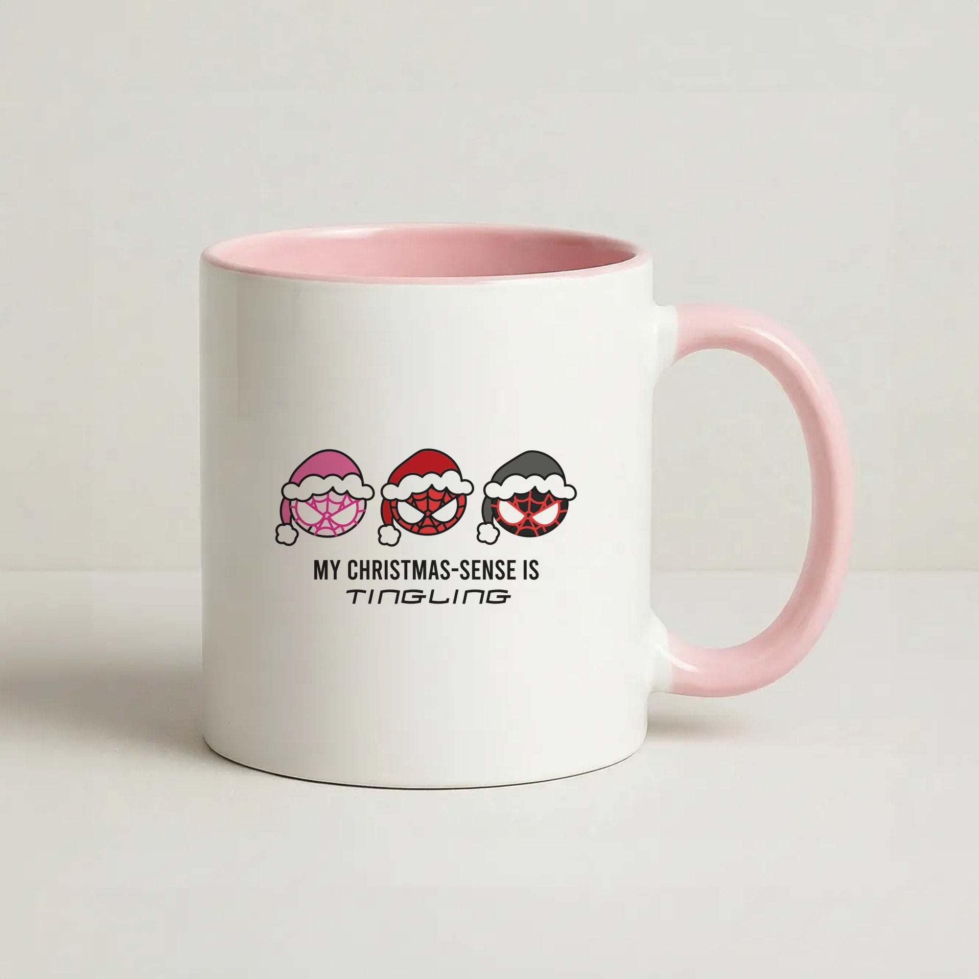 Spider Hero Christmas Sense Coffee Pink Mug
