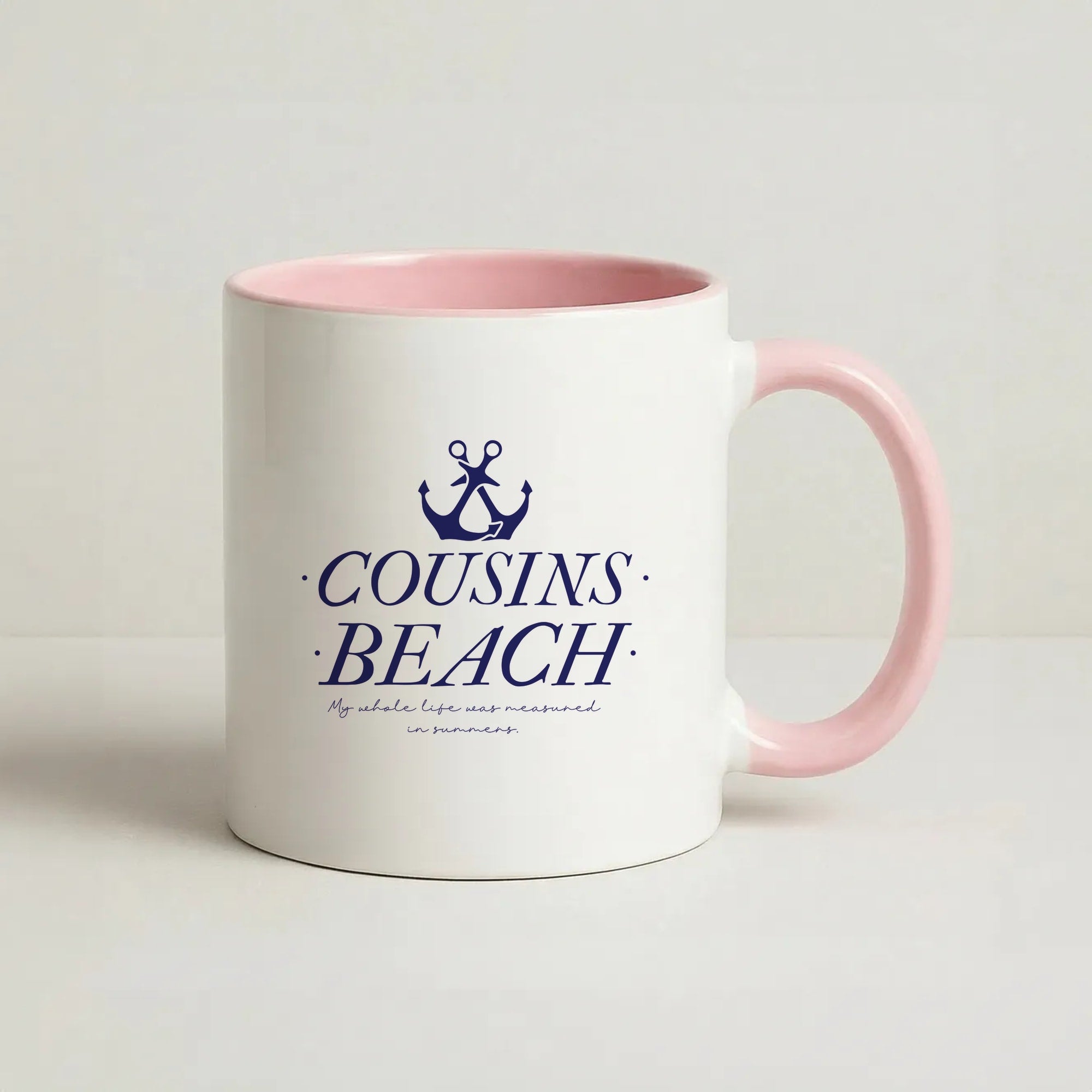Stripes Cousin Beach Coffee Pink Mug