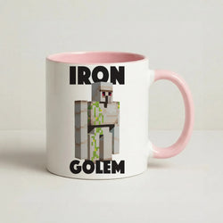 Iron Golem Coffee Pink Mug