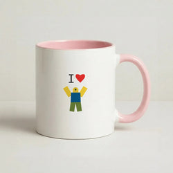 I love Blox Gaming Coffee Pink Mug