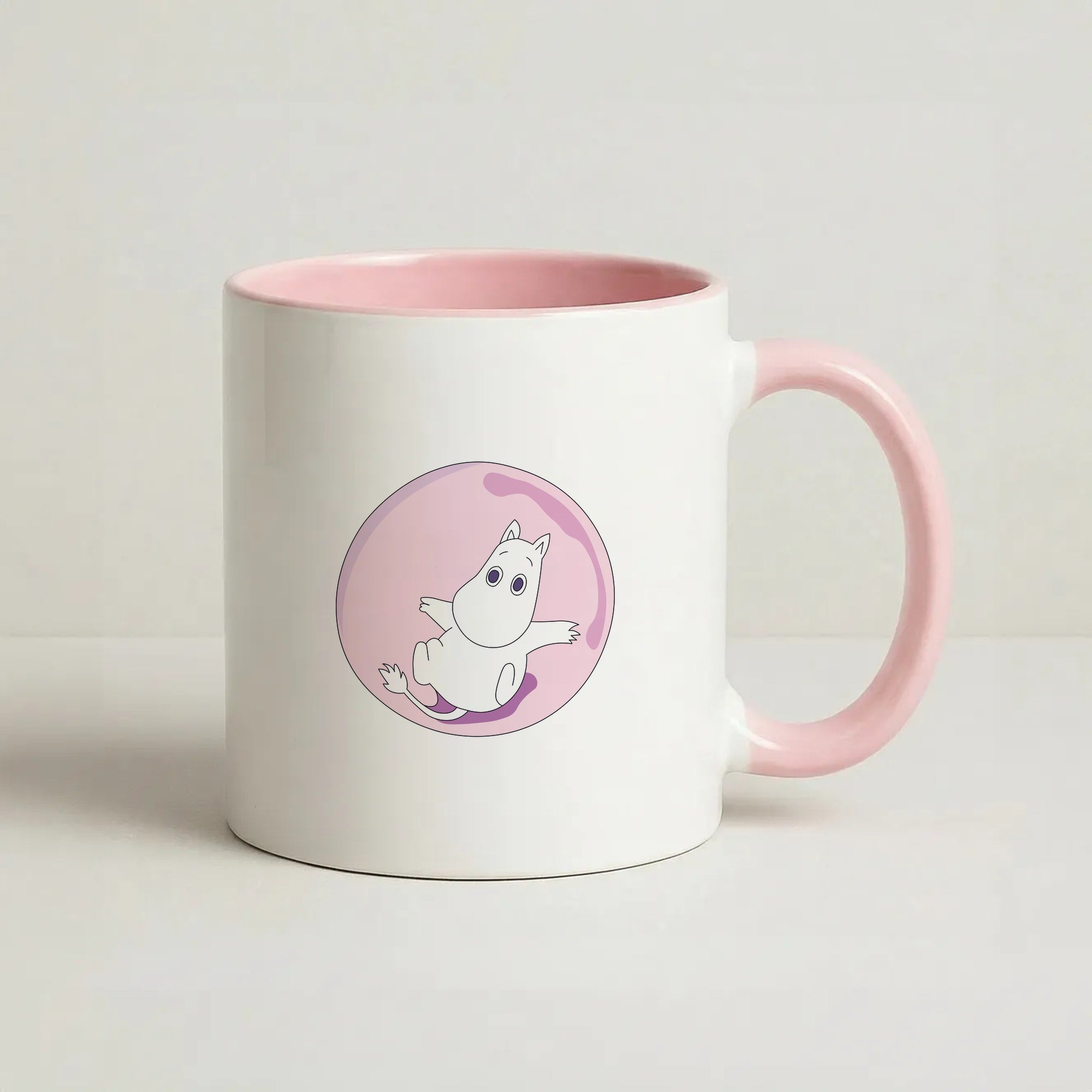 Moomin In A Pink Bubble  Coffee Pink Mug
