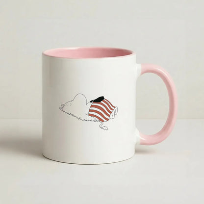Moom On Grass Coffee Pink Mug