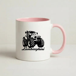 Lambo Tractor Coffee Pink Mug