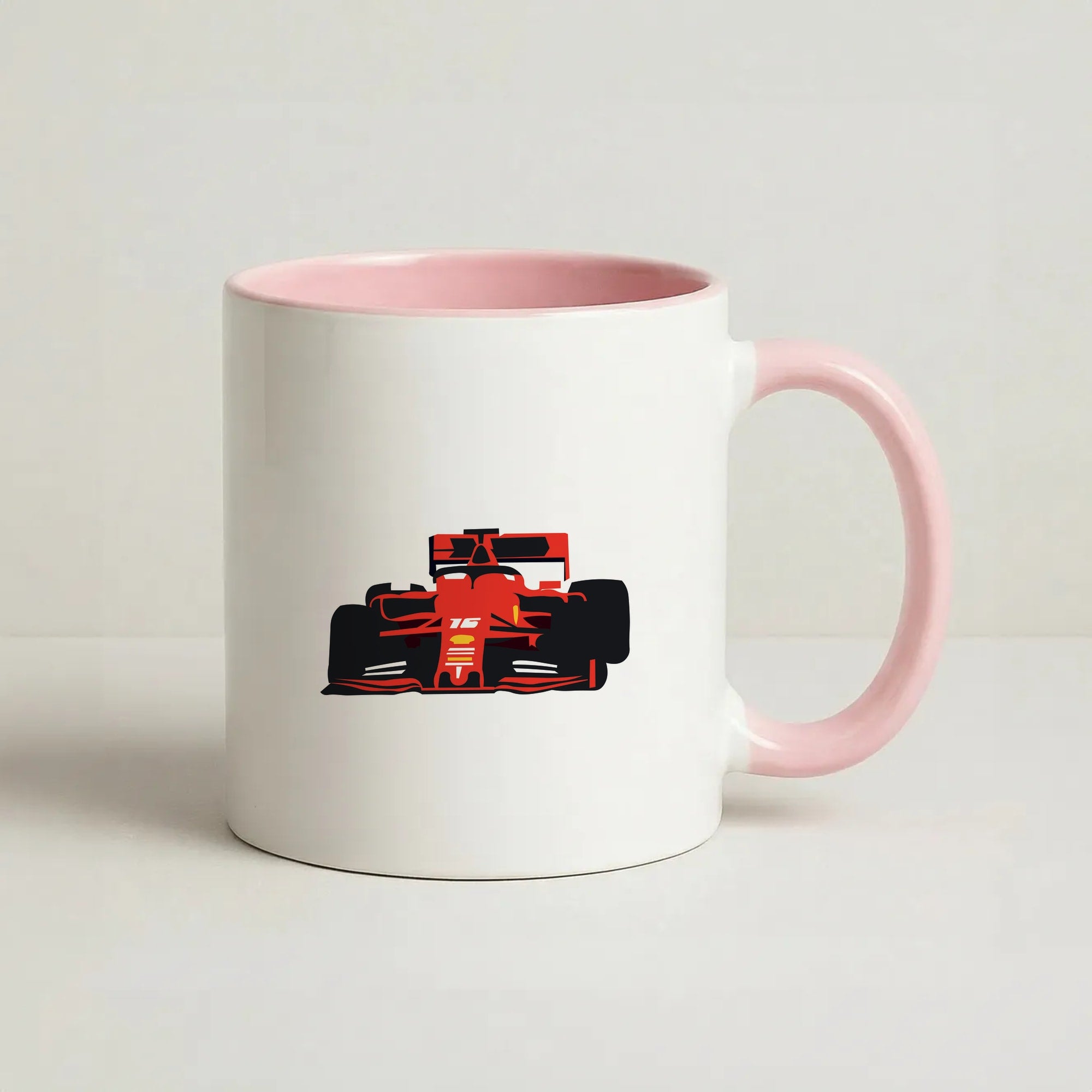 F1 Car  Coffee Pink Mug