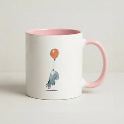 Donkey And His Balloon Coffee Pink Mug