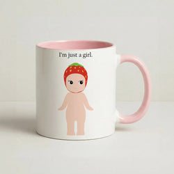 I'm Just A Girl Coffee Pink Mug