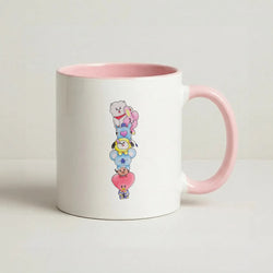 K-Pop Band BT21 Drawing Coffee Pink Mug