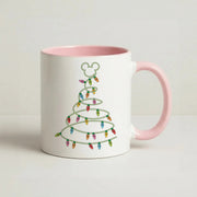 Cartoon Mouse Christmas Tree Lights Mug 2