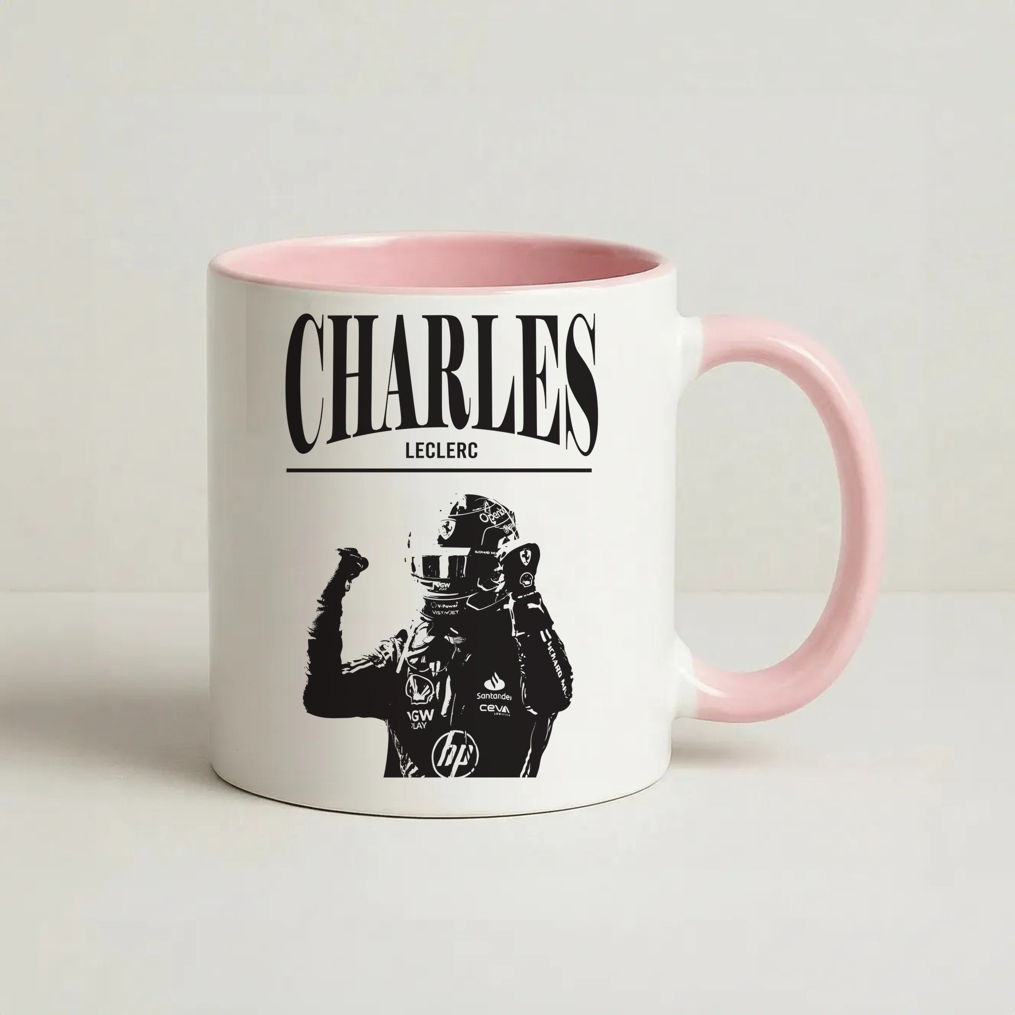 Charles Red And Gold Coffee Pink Mug