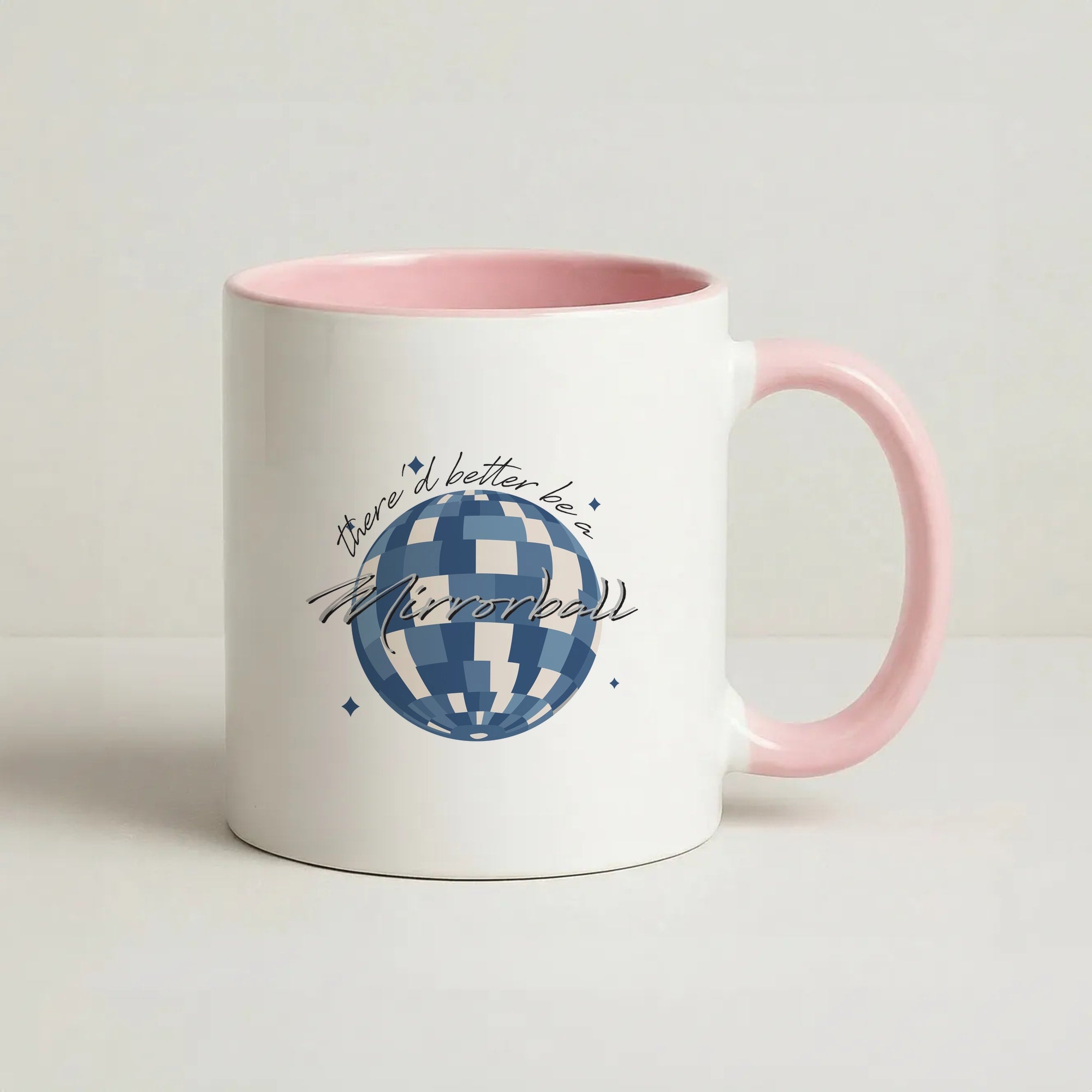Mirrorball Coffee Pink Mug